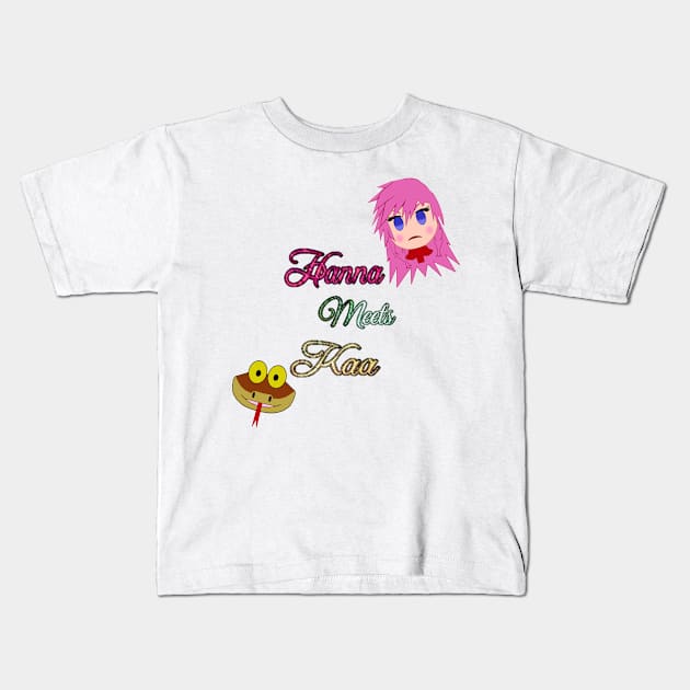 Title of HANNA MEETS KAA (2) Kids T-Shirt by FFSteF09